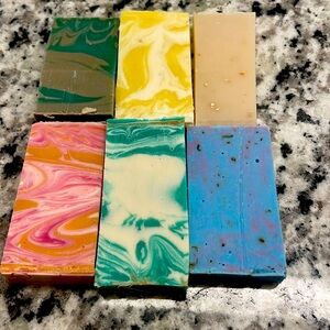 Handmade Body & Face Soap 6 Piece Sample of My Most Popular Soaps.